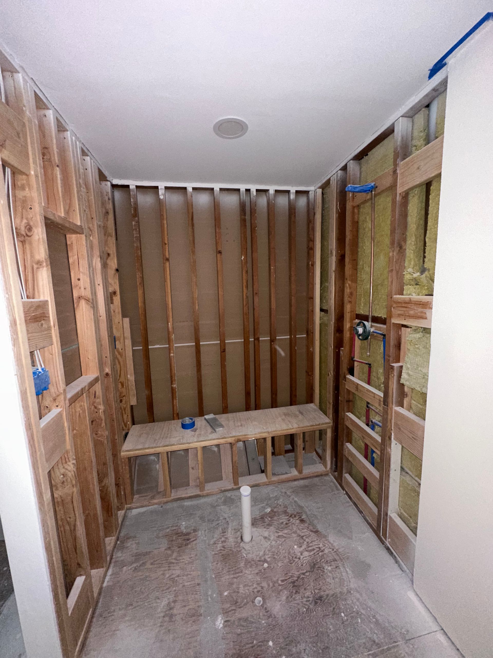 Gutted Bathroom during bathroom remodel