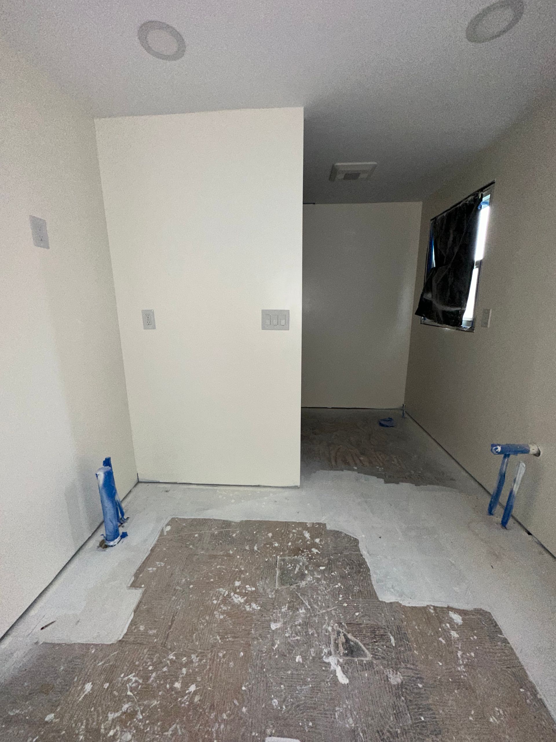 Newly painted room and floor replacement