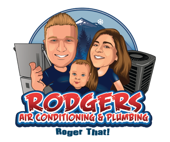 A logo for rodgers air conditioning and plumbing