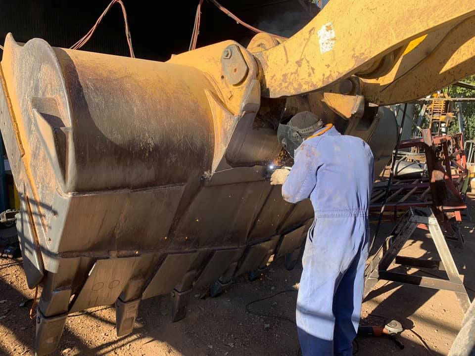 A Man Worker And Welding — Engineering in Warren, NSW