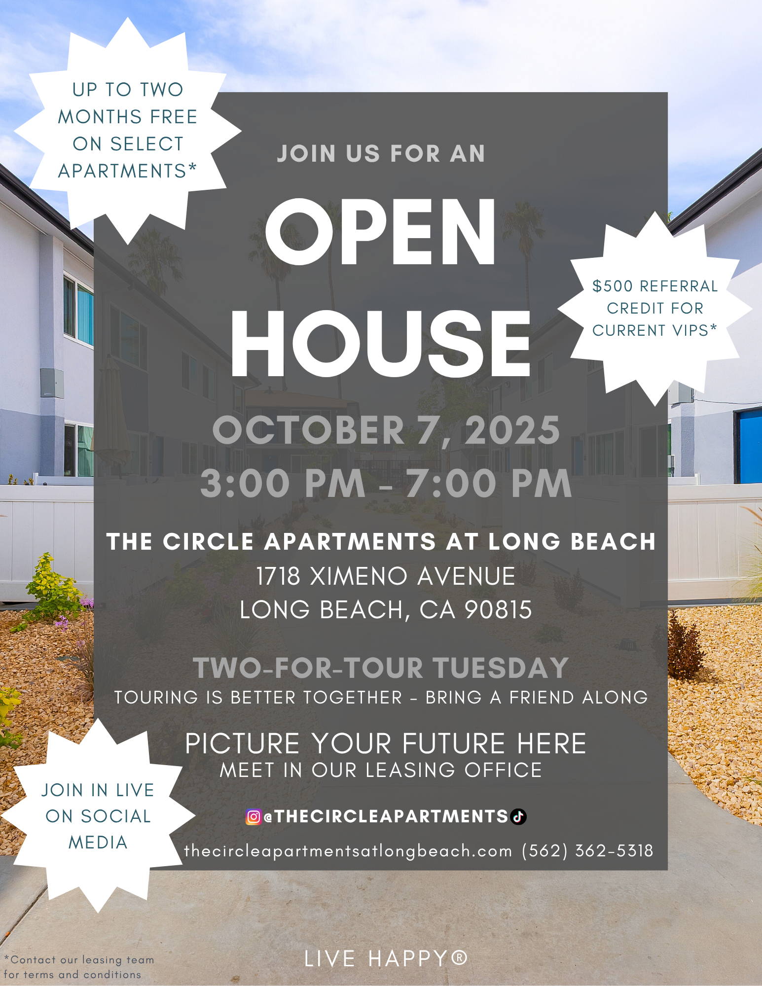 October Open House Events at The Circle Apartments in Long Beach