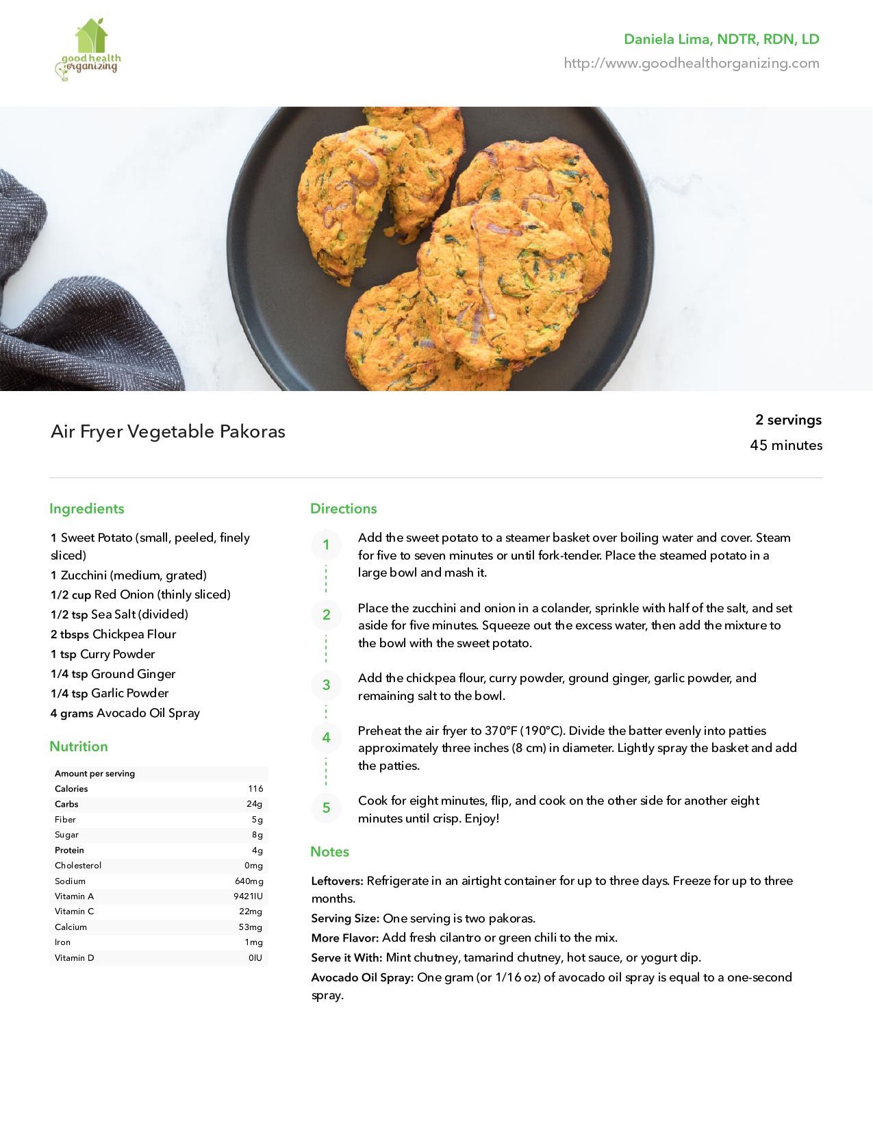 Air Fryer Vegetable Pakoras