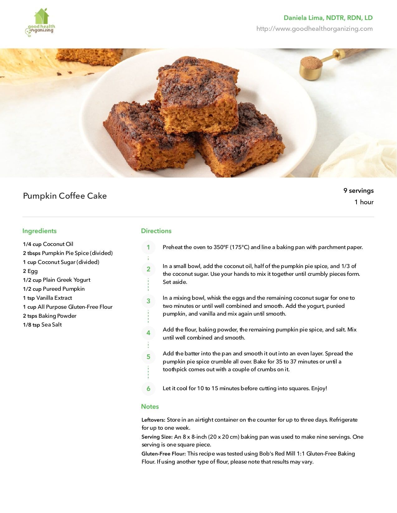 Pumpkin Coffee Cake