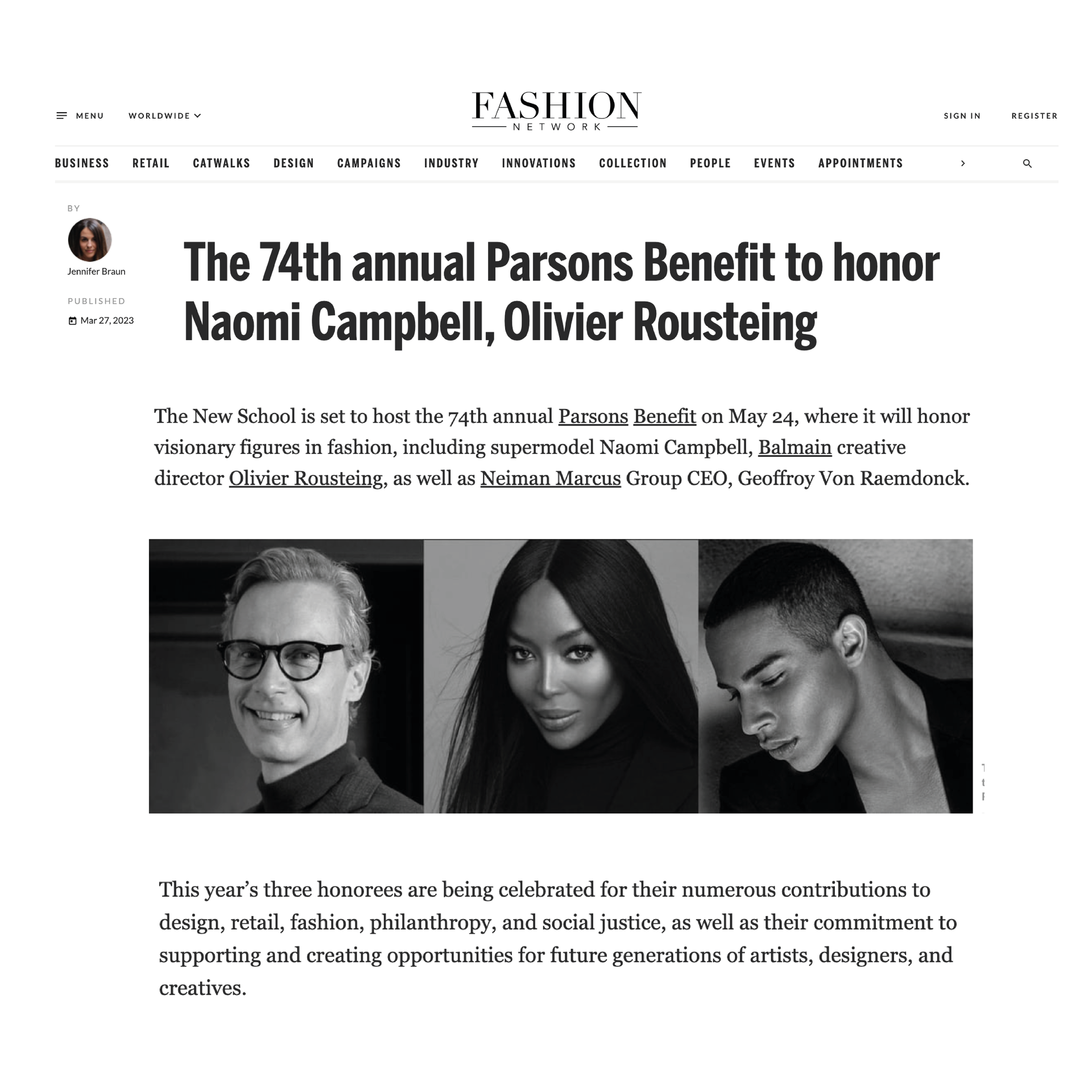 Parsons Benefit 2023