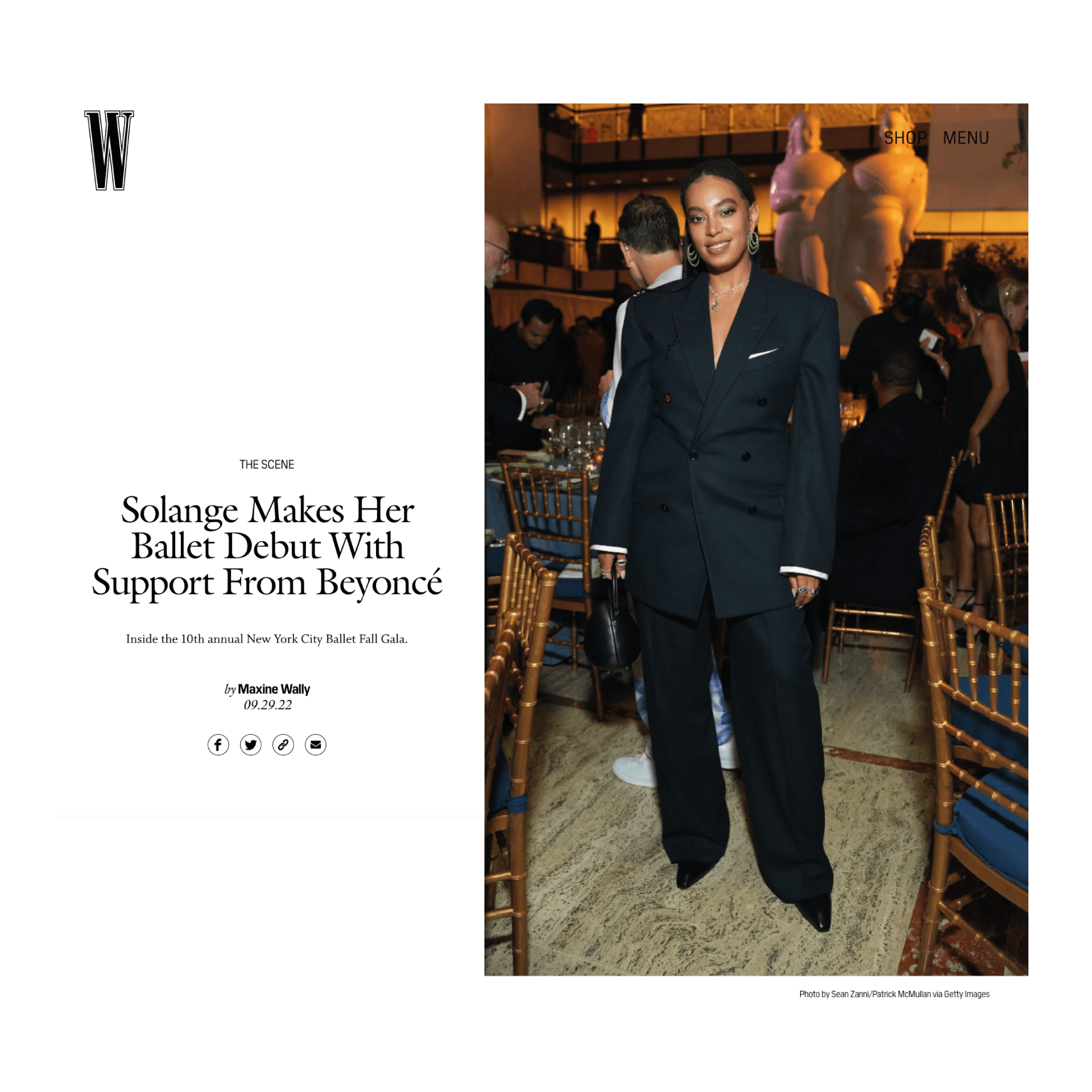 Solange Ballet Debut W Magazine