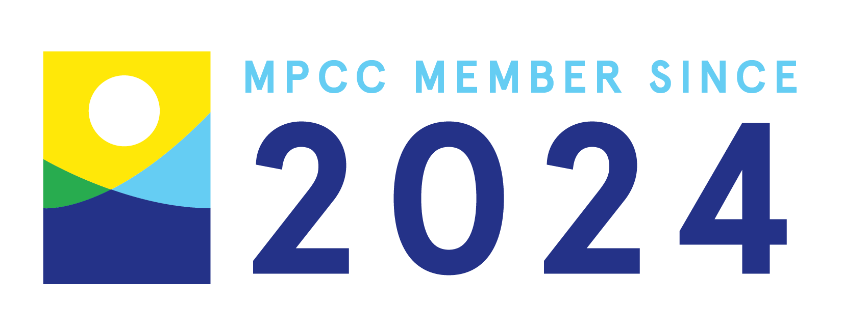 MPCC member since 2024 logo with blue and yellow emblem and large blue “2024” text