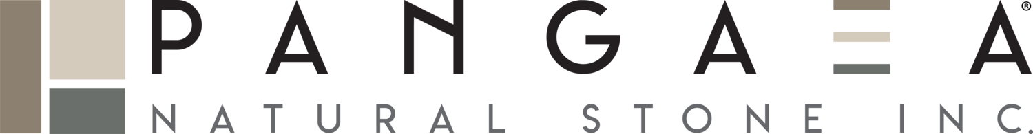 A logo for a company called panga natural stone inc.