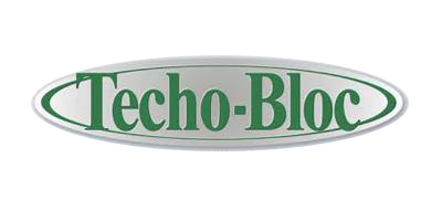 A logo for techo-bloc is shown on a white background.