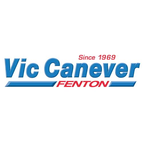 Logo for Vic Canever in Fenton, featuring blue text with 