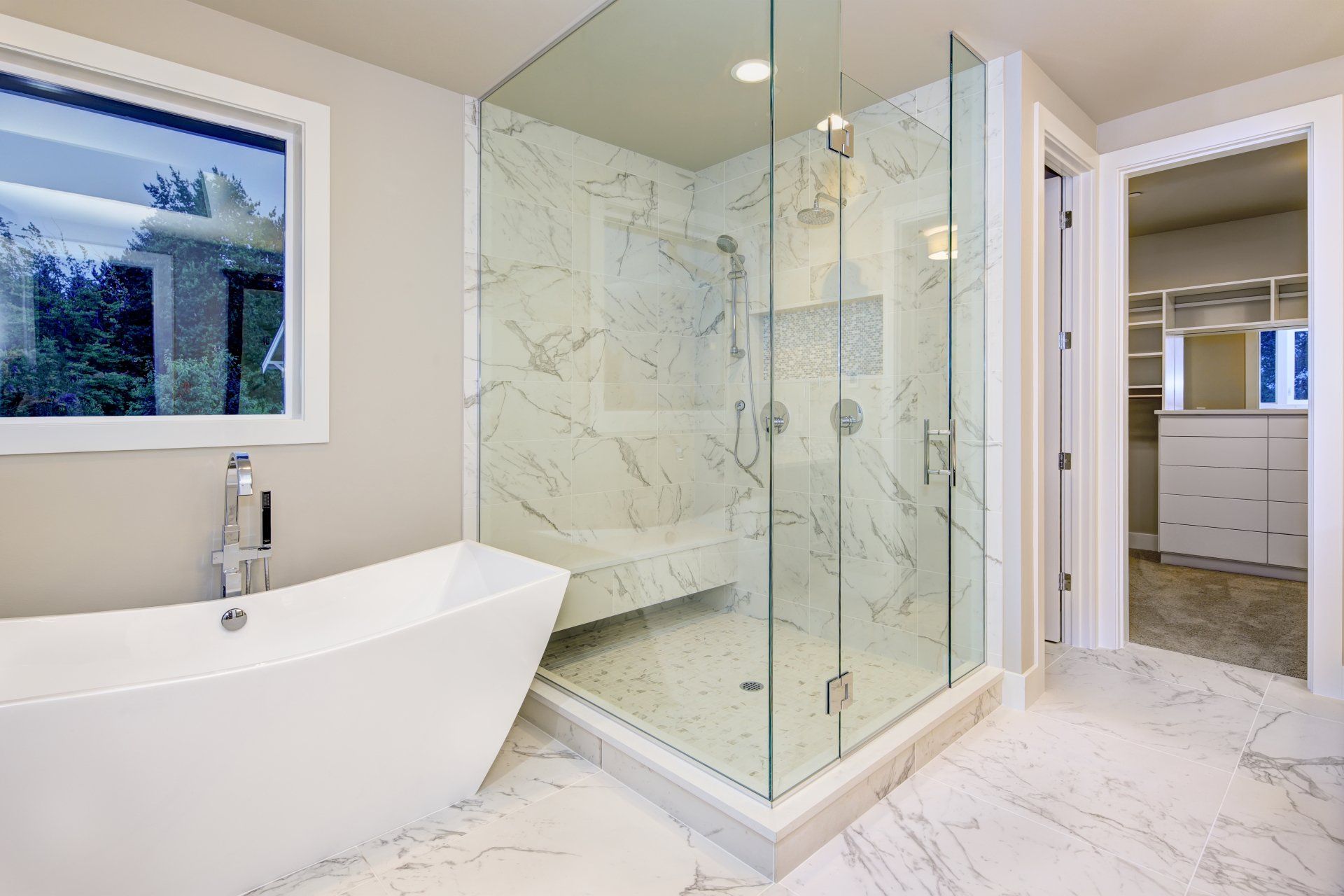 Professional installation of custom glass shower