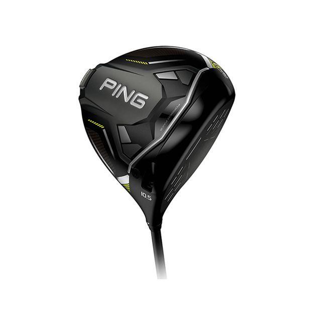 A black ping golf club on a white background.