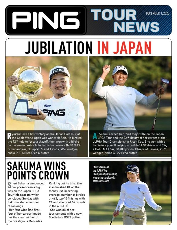 PING Tour News, Jubilation in Japan. 
