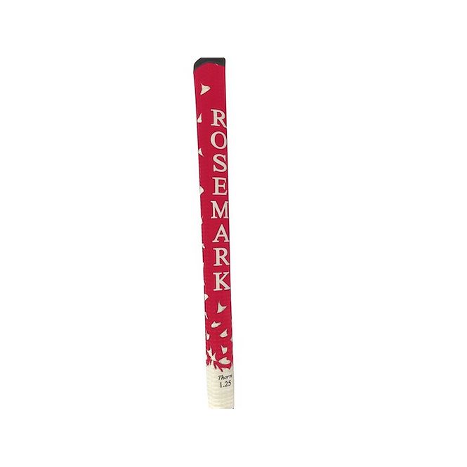 A red and white stick with the word rosemark on it