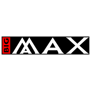A black and white logo for a company called big max.