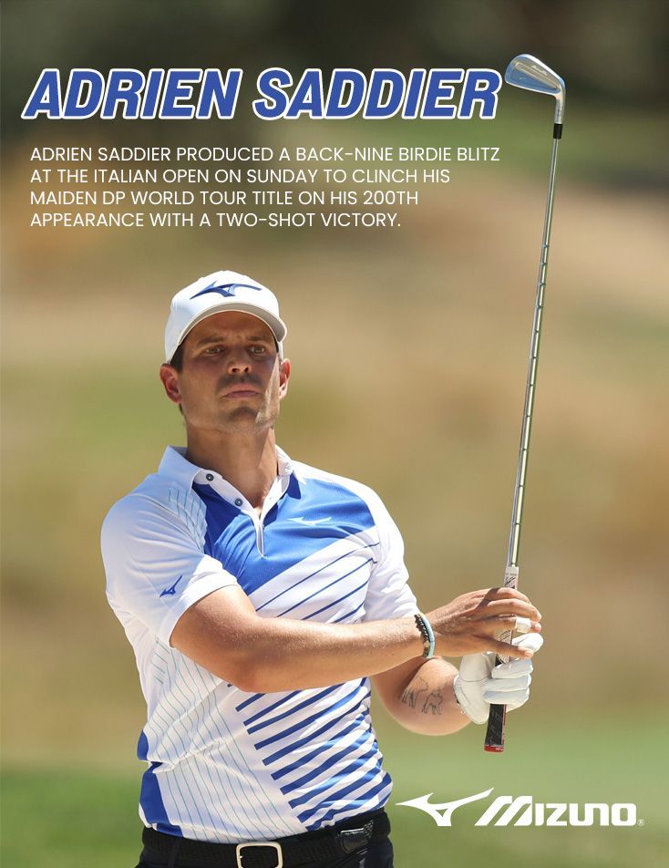 A man is holding a golf club on a golf course.