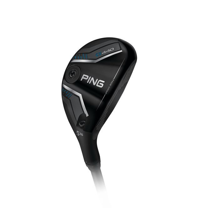 A black ping golf club on a white background.