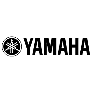 The yamaha logo is black and white on a white background.