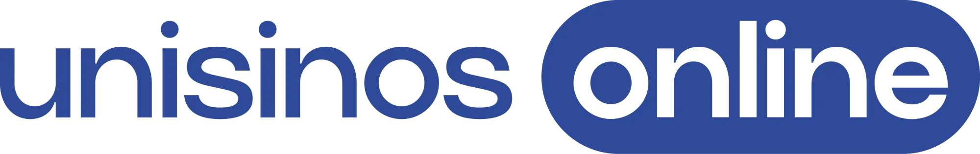 Um logotipo azul e branco para unisinos online