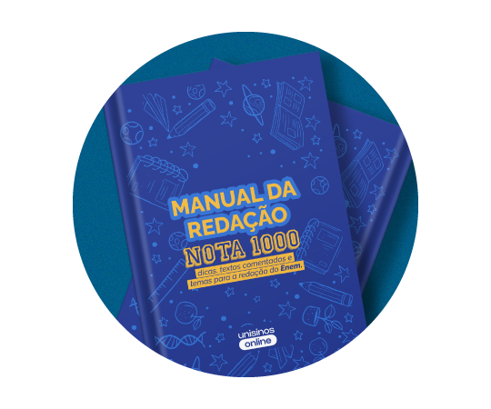 A blue book titled manual da redacao nota 1000