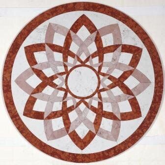 Decorazione su lastra di marmo