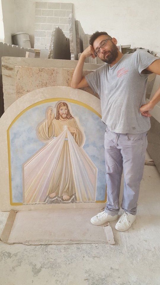 Monumento di arte funebre in marmo