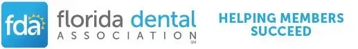 A blurry image of the florida dental association logo