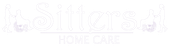 Logo of "Sitters' Home Care" in white script with decorative elements.