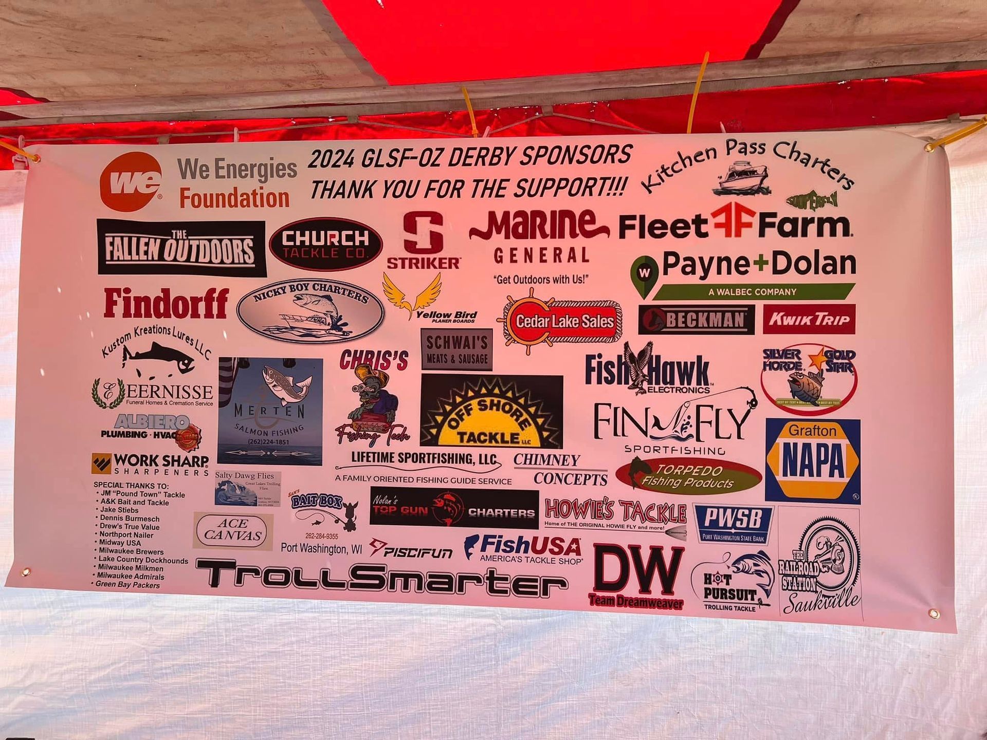 A banner with many logos including napa and trollsmarter