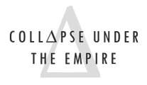 a logo for collapse under the empire with a triangle in the middle .