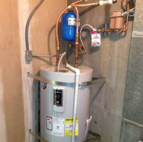 New 50 gallon electric water heater in basement
