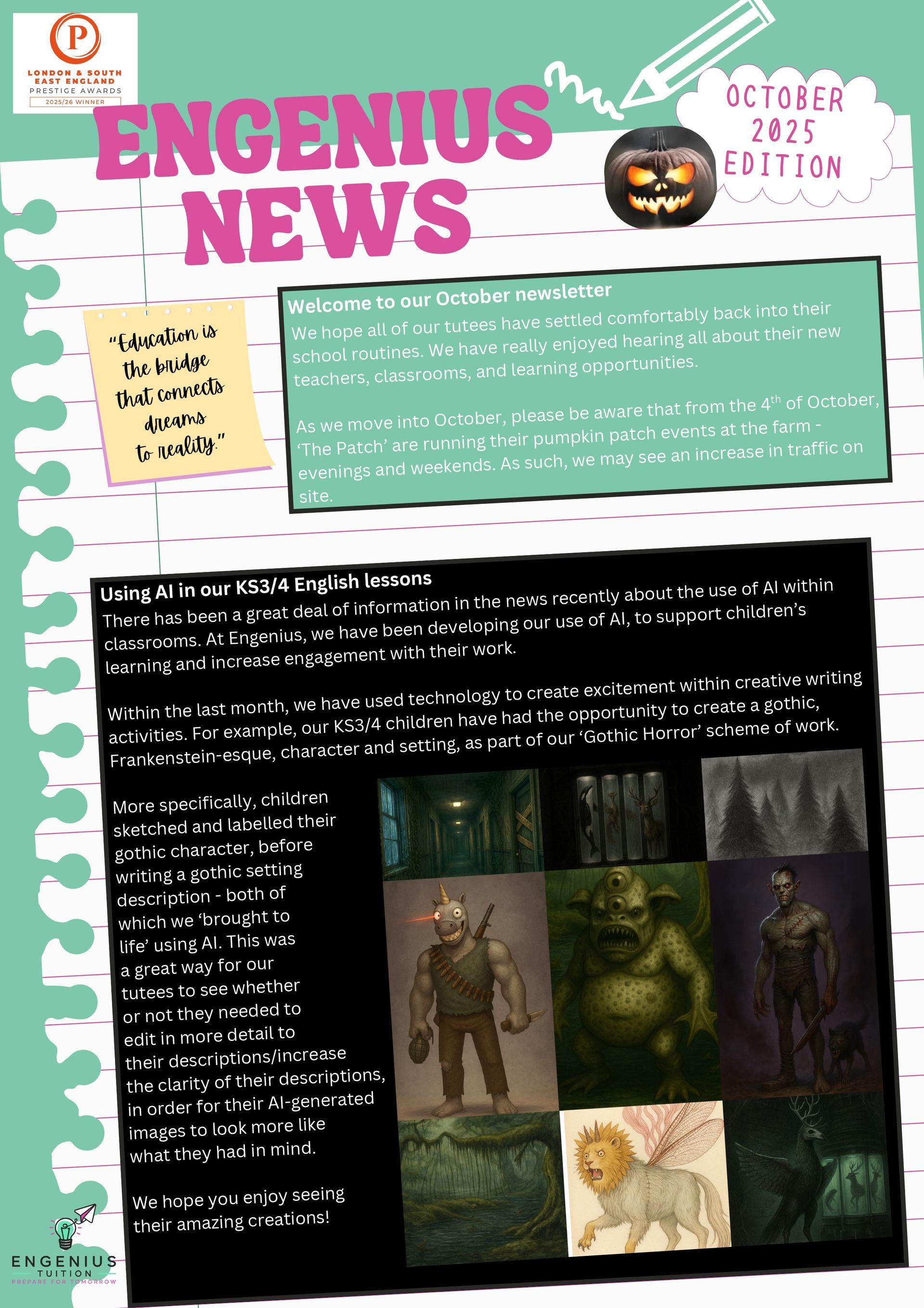 Newsletter titled 