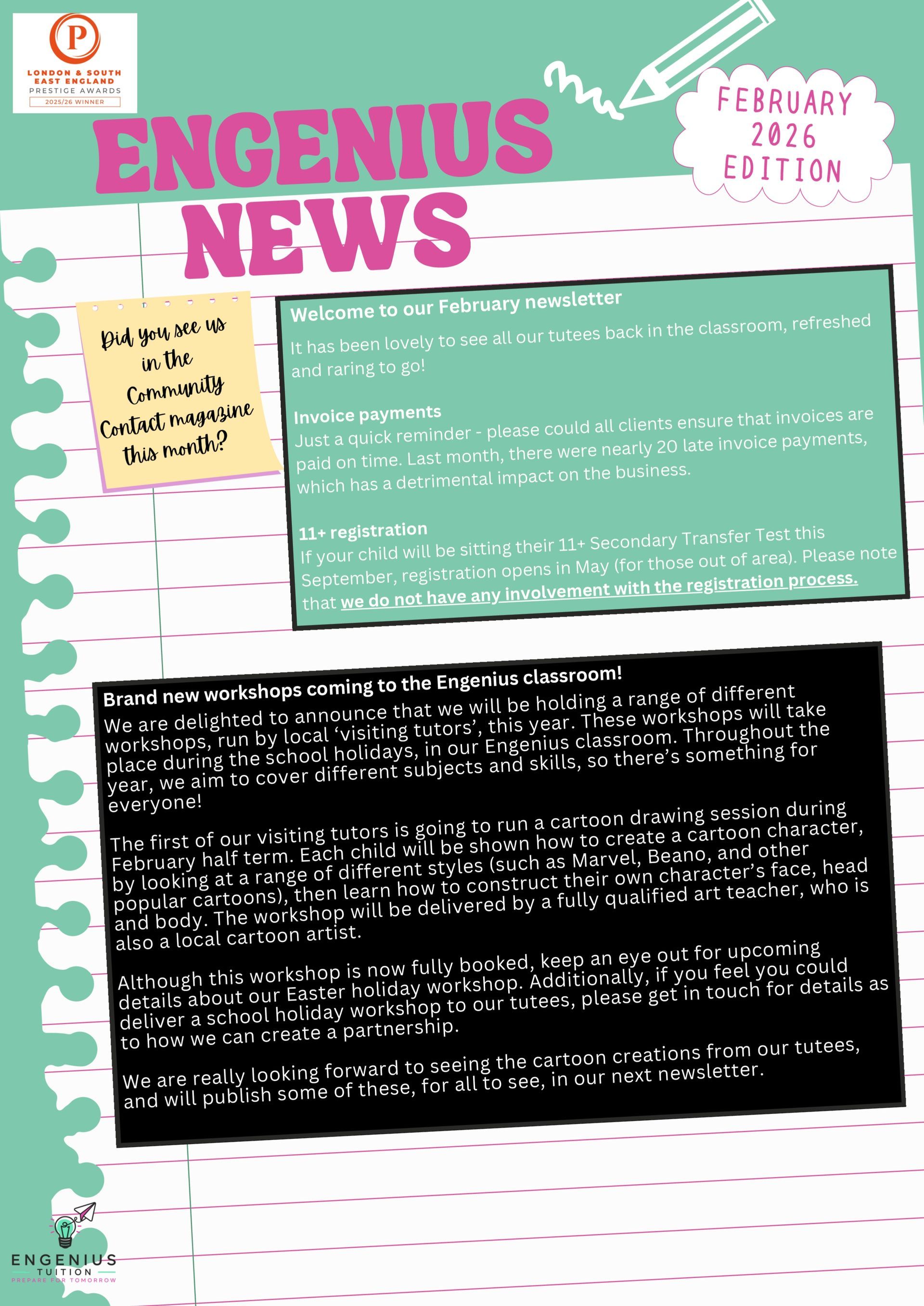 Newsletter titled 