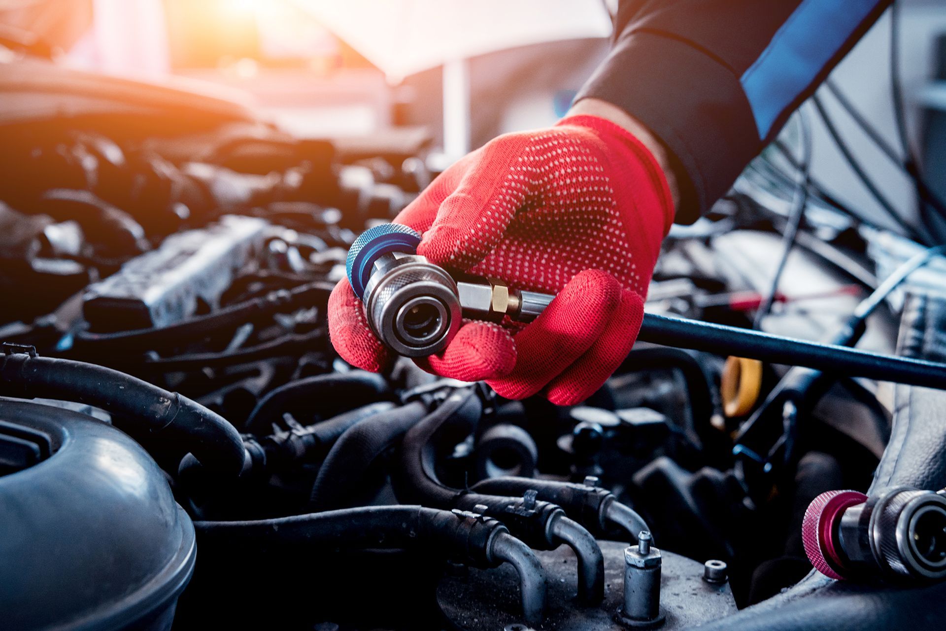 Mechanic Working On the Car Engine