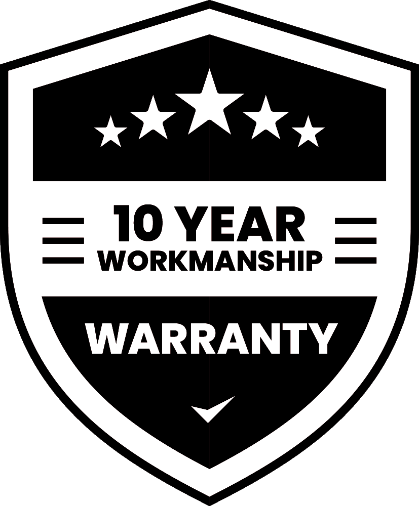 A shield-shaped logo with five stars above the text