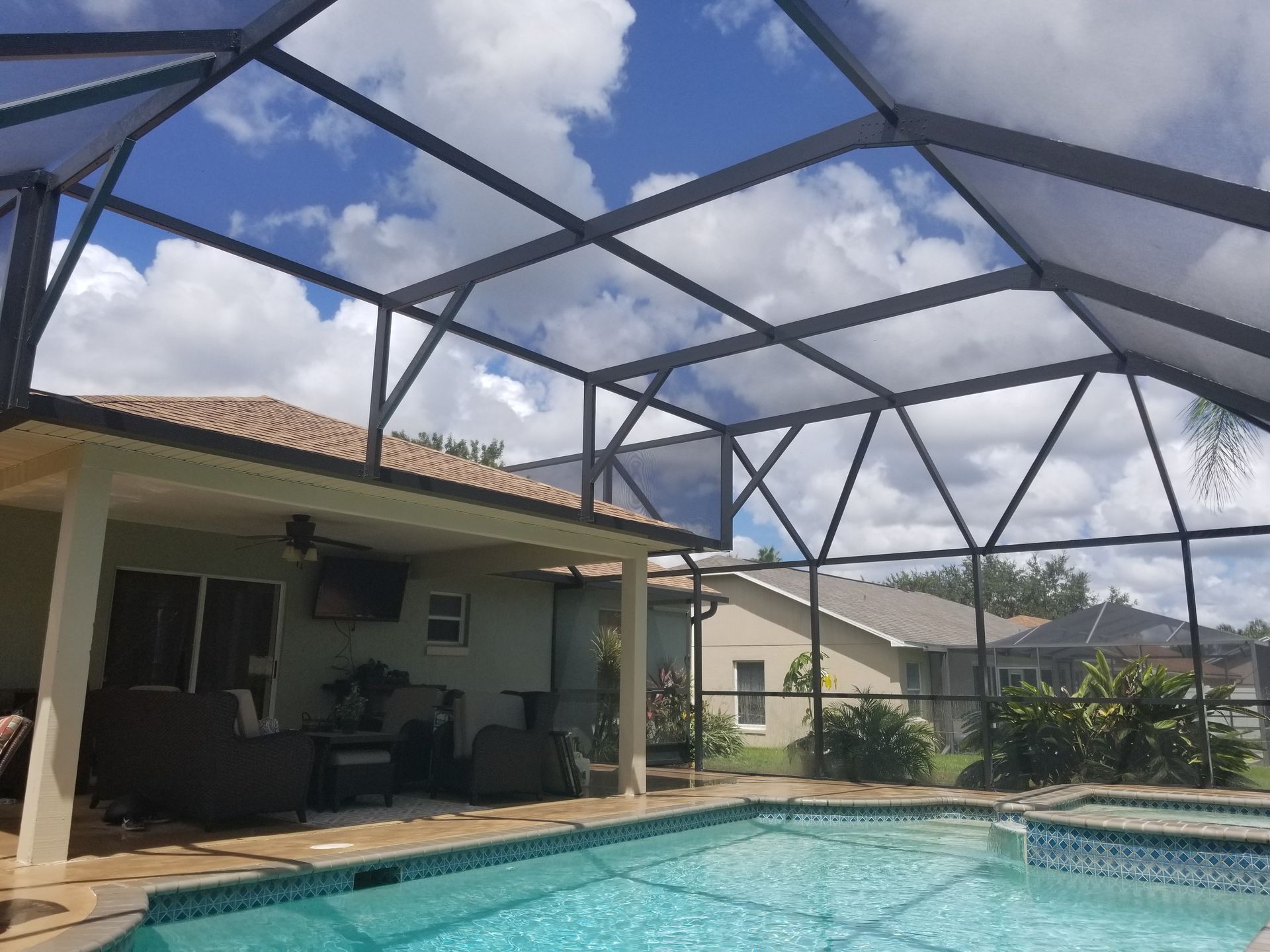 custom bronze pool enclosure installation in Lakeland, FL.