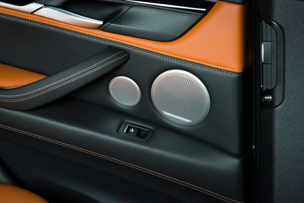 A Close Up of a Car Door With Speakers on It — Furniture & Auto Pride In Port Macquarie, NSW