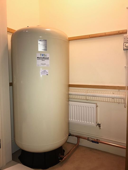 cold water main boosting pressure