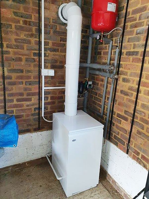 Modern oil boiler with smart controls fitted by Lucas Plumbing