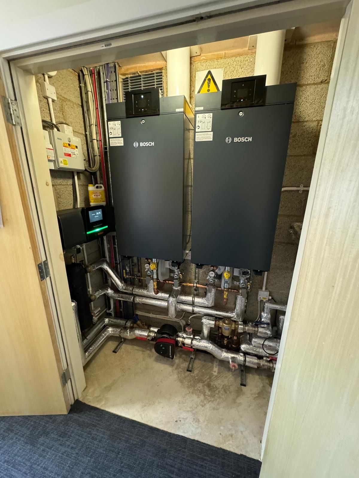 Boiler room upgrade in Oxford student accommodation plant room