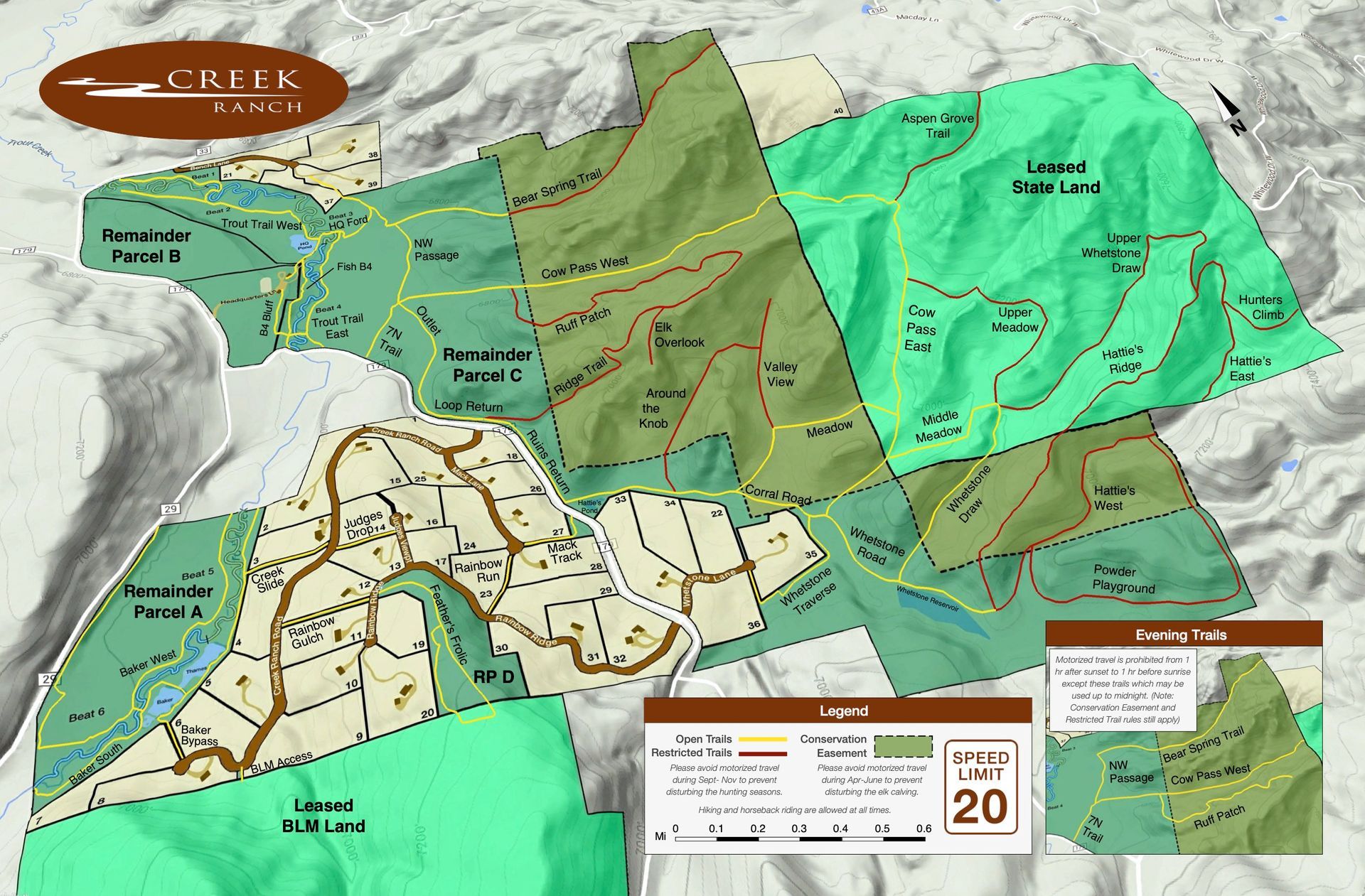 A map of a ranch