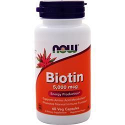 Now Biotin (5000mcg) 60 veg caps