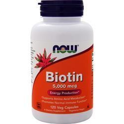 Now Biotin (5000mcg) 120 veg caps
