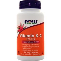 Now Vitamin K-2 (100mcg) 100 vcaps