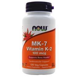 Now MK-7 (Vitamin K-2) 120 vcaps
