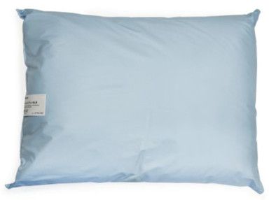 Blue pillow on a white background.
