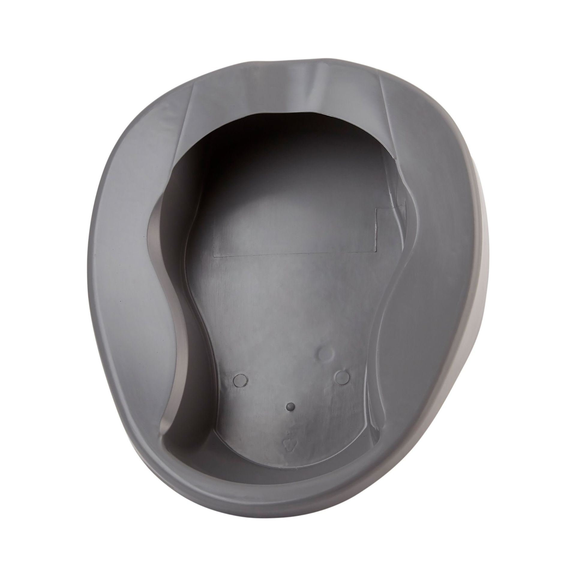 Gray bedpan.