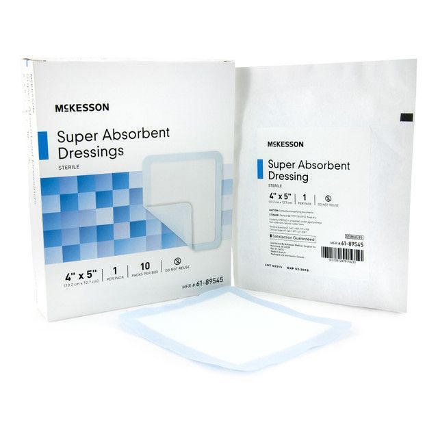 McKesson super absorbent wound dressings, 4