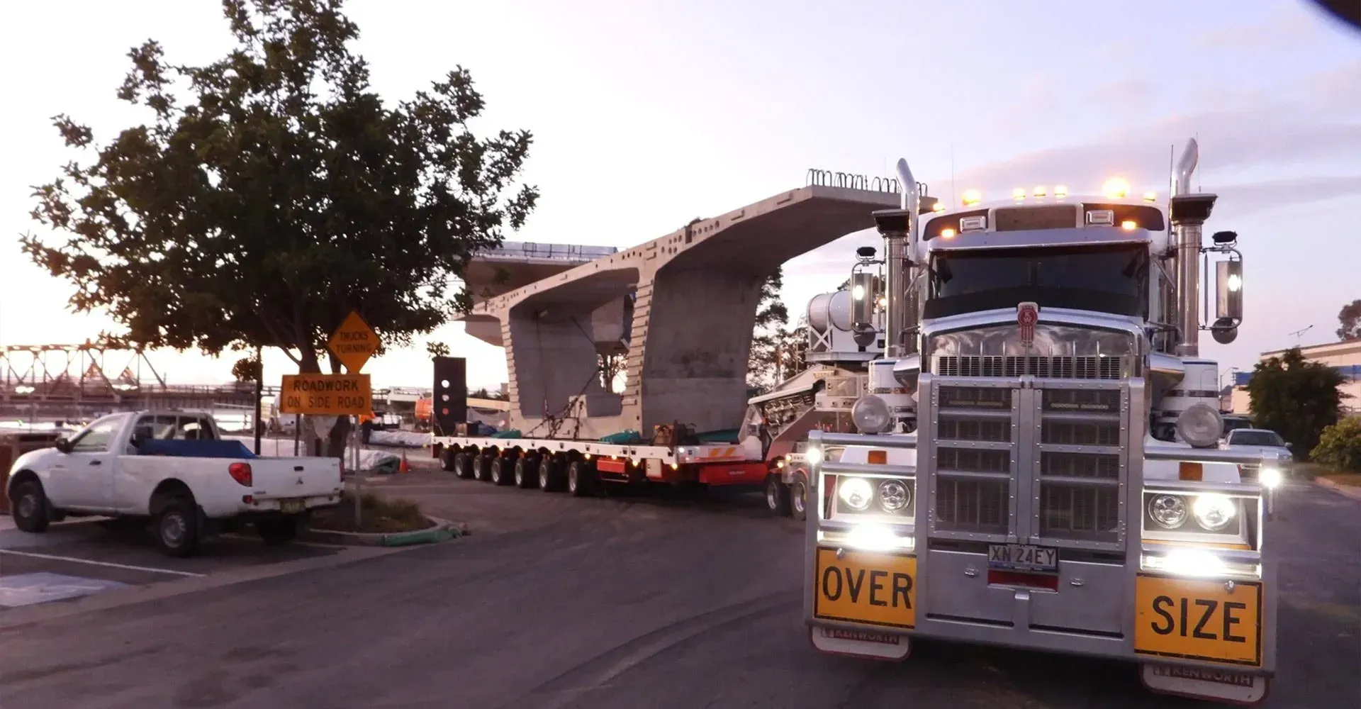 A Large Oversize Truck is Driving Down the Road — Rutherford, NSW — Goldsprings Heavy Haulage