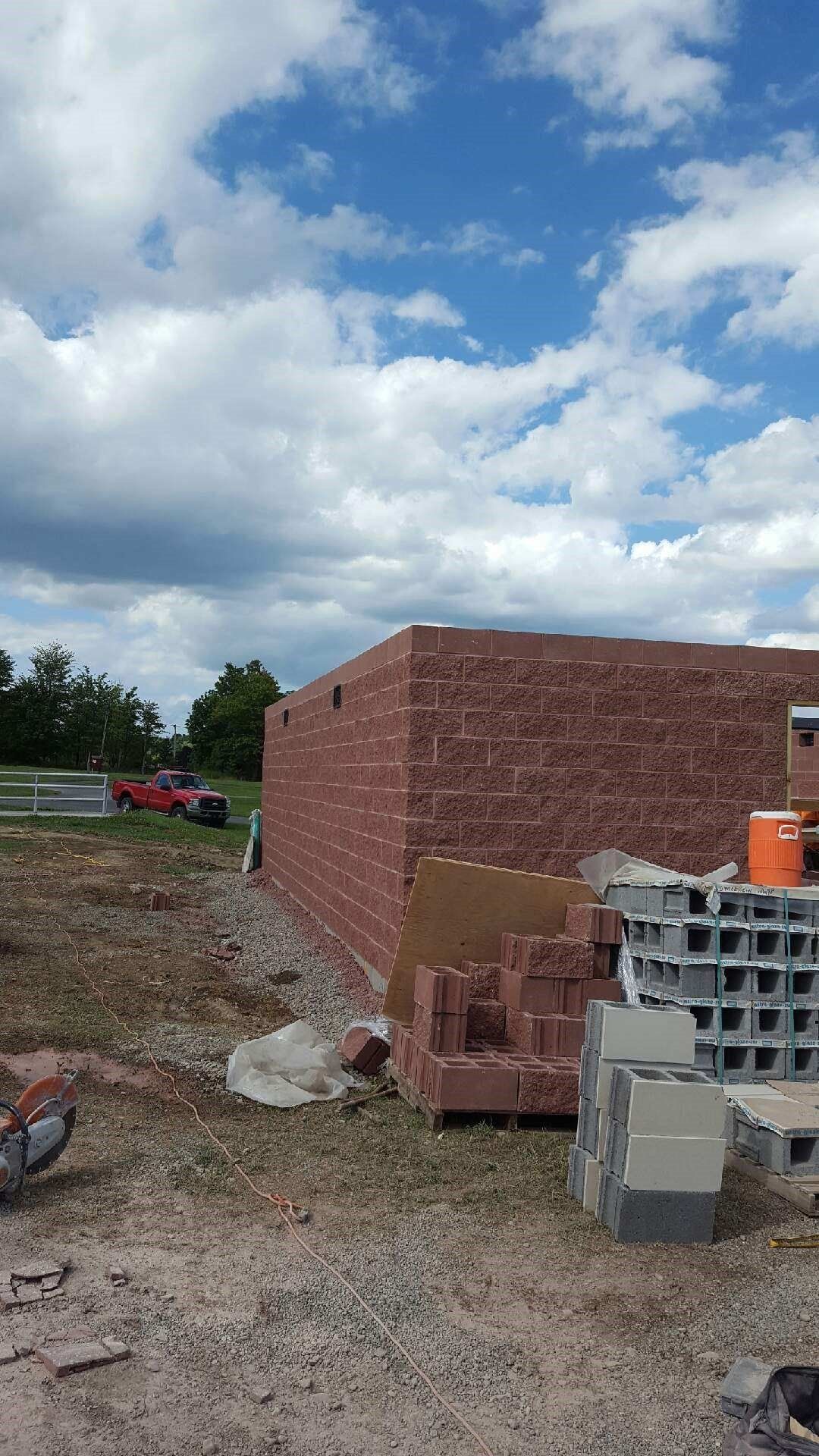 brick block installation