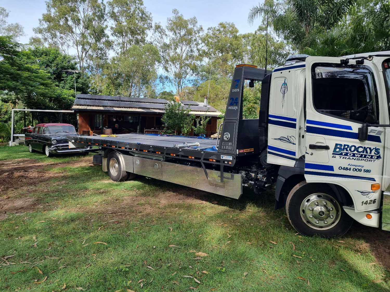Tow Truck Driving at Night — Towing in Kempsey